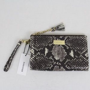 Brahmin Python Print Millie Wristlet Clutch Bag